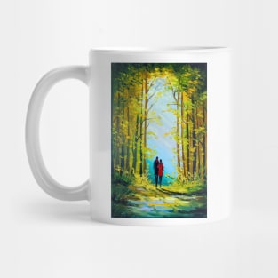 Autumn walk in the woods Mug